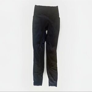 Lululemon Fit Physique Tight Leggings Womens 2 Black Mesh Stretch Yoga Pants